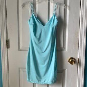 Small blue mini dress